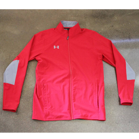 Under Armour Men's Red/Steel Squad Woven Warm-Up Jacket | Small - Picture 1 of 6